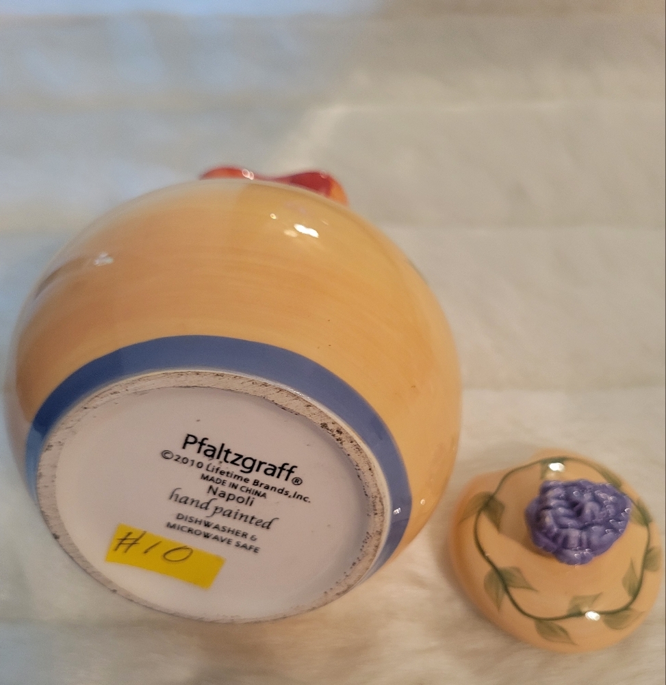 Pfaltzgraff Hand Painted Ceramic Jar with Lid